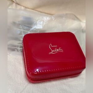 Christian Louboutin Red Patent Compact Makeup Case small new